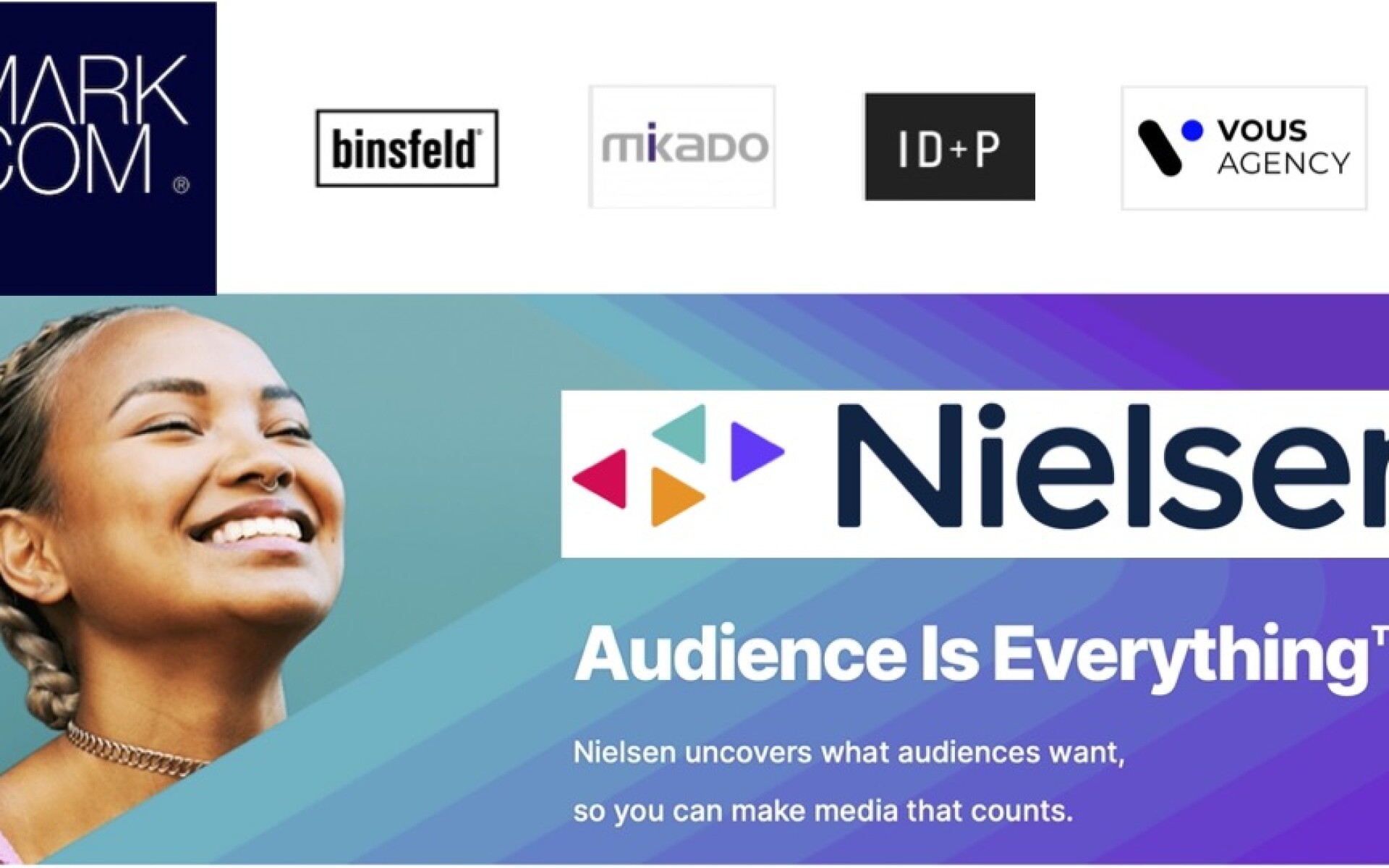 <h1>4 agences 360° de la MarkCom s'associent à Nielsen pour délivrer des stratégies médias ciblées et performantes.</h1>