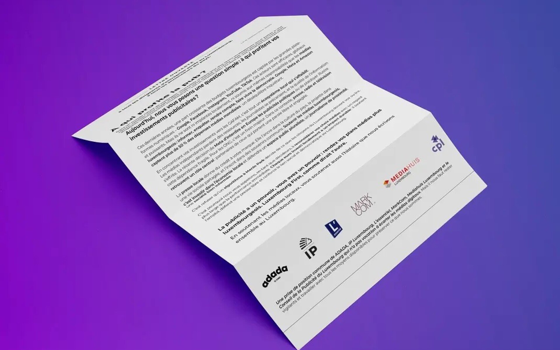 Lettre ouverte – À qui profite la pub ?